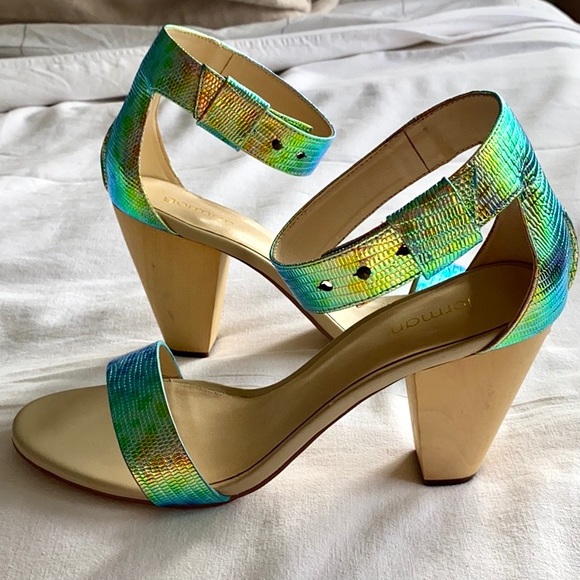 gorman Shoes - Gorman Metallic and Wood Heel Sandal